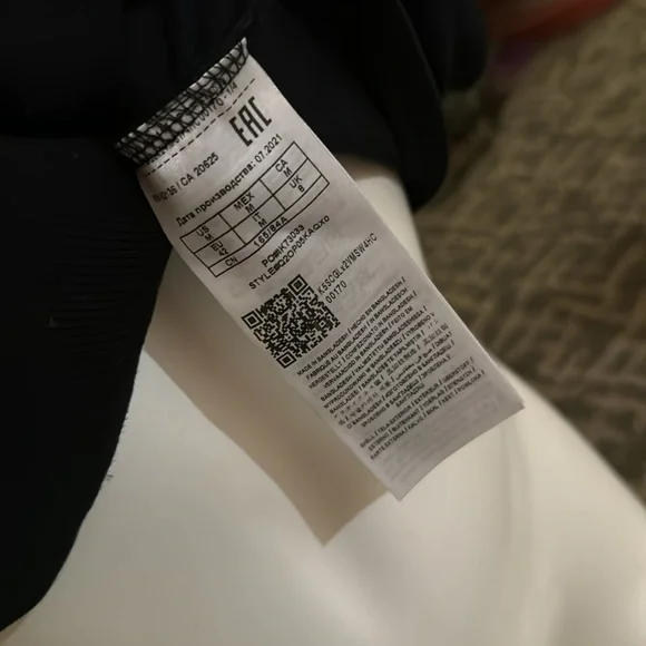 NWT Guess black silver button/snap up v neck collar 3/4 sleeve Medium RIBBED - Picture 13 of 14